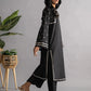 Black - Women's Embroidered Kurta (DC-0427)