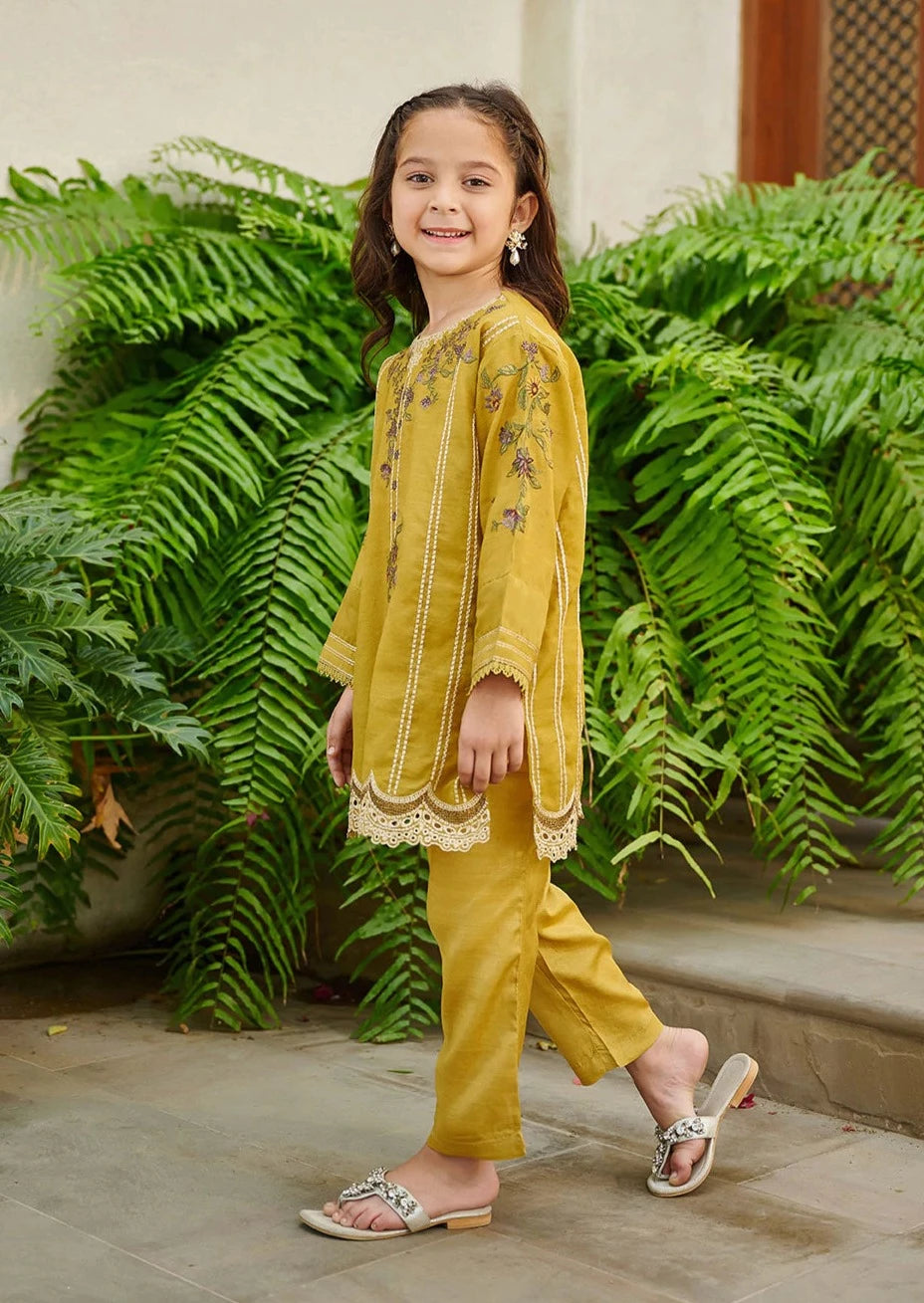 Green - Girls Dress - DK-0124