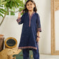 Navy Blue - Girl's Dress