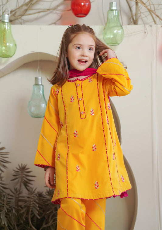 Mustard Yellow - Girl's Dress