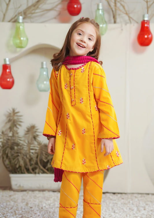 Mustard Yellow - Girl's Dress