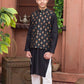 Black Cotton - 3 Piece Kurta Shalwar