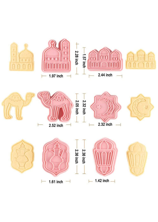 6 Pcs Eid Mubarak Cookie Cutter