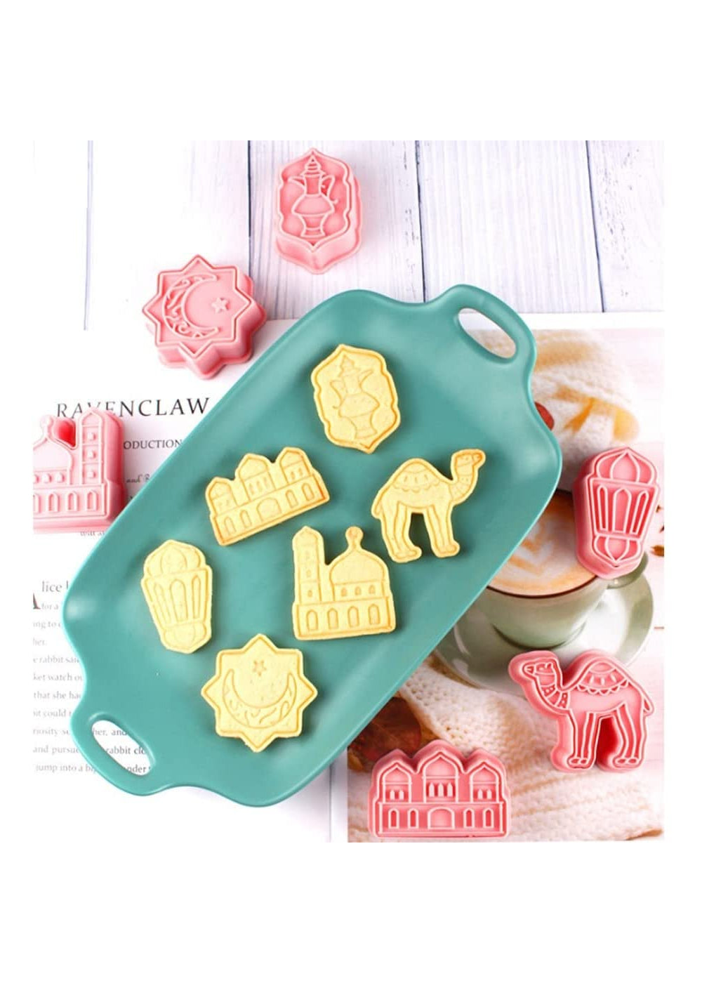 6 Pcs Eid Mubarak Cookie Cutter