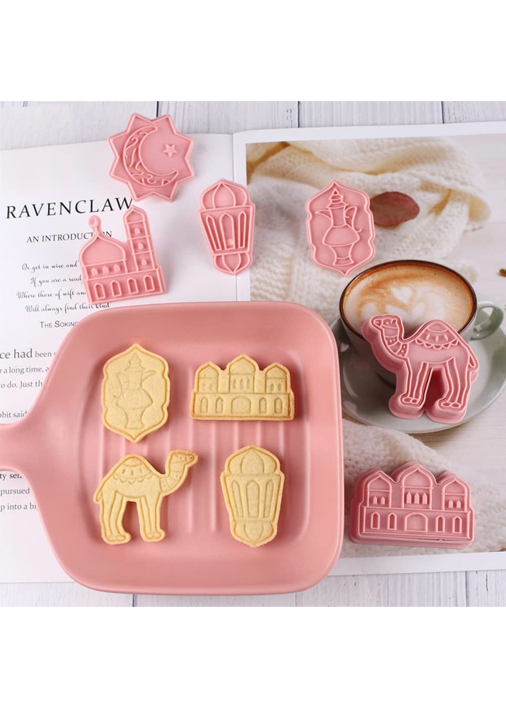 6 Pcs Eid Mubarak Cookie Cutter