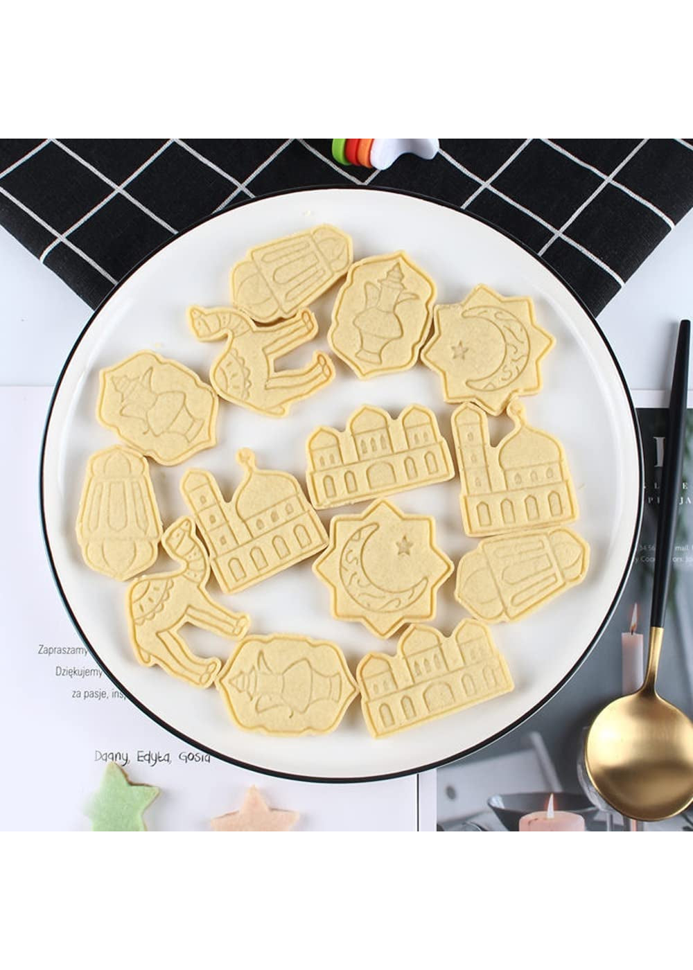 6 Pcs Eid Mubarak Cookie Cutter