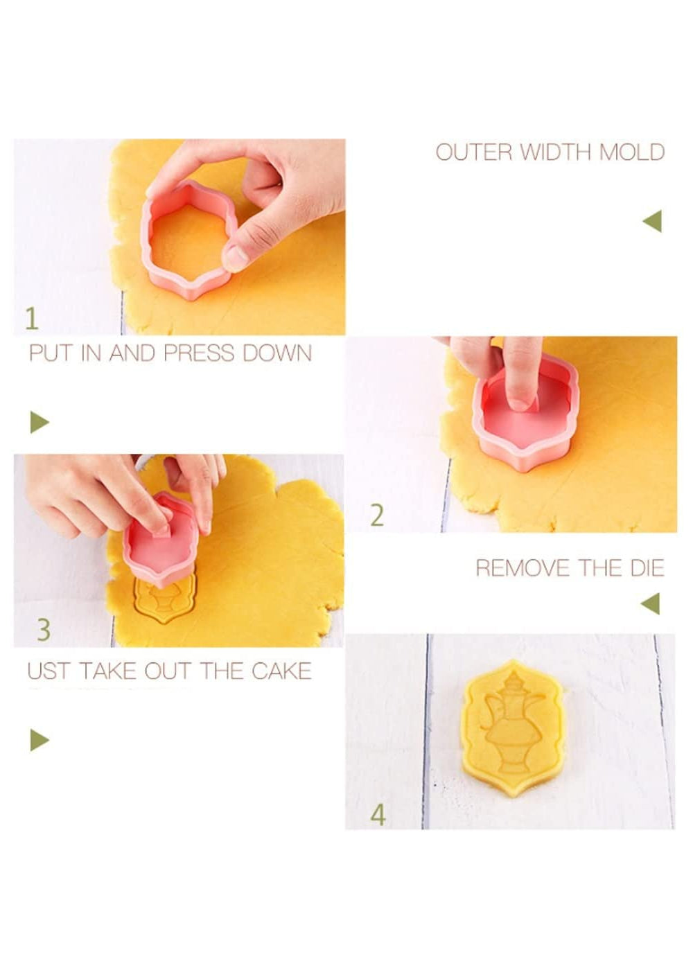 6 Pcs Eid Mubarak Cookie Cutter