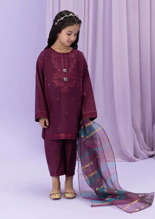 Maroon - Girl's Dress