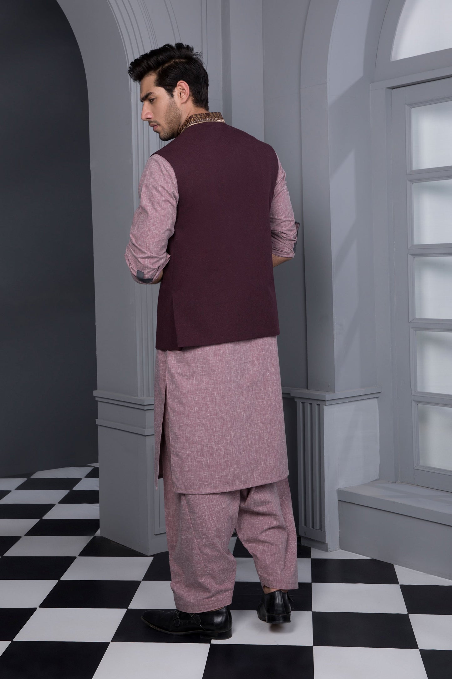Maroon - Men's Waistcoat - Nectarine