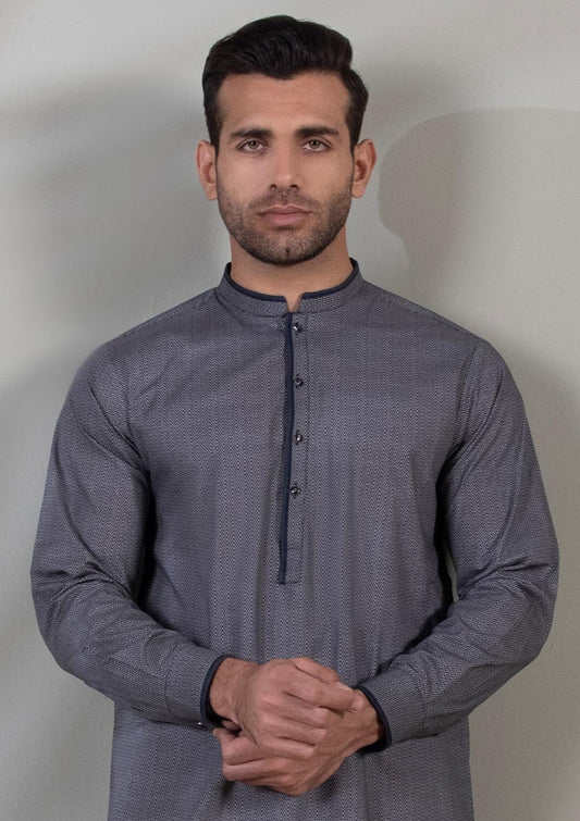 Grey - Men's Kurta