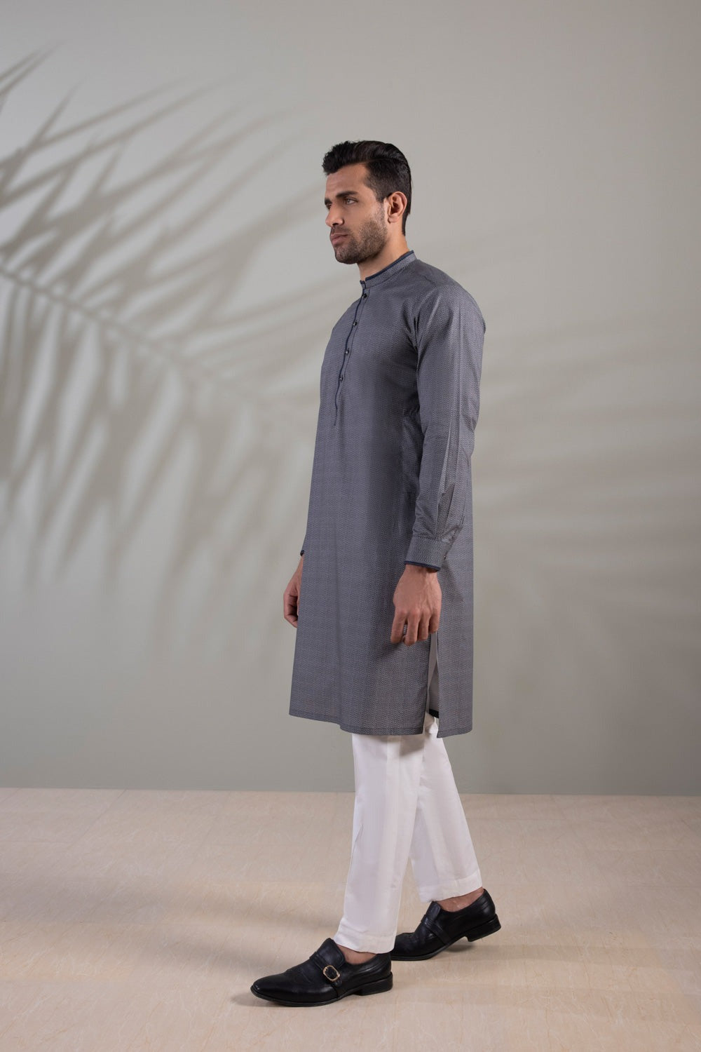 Grey - Men's Kurta