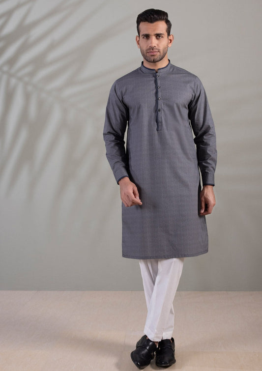 Grey - Men's Kurta