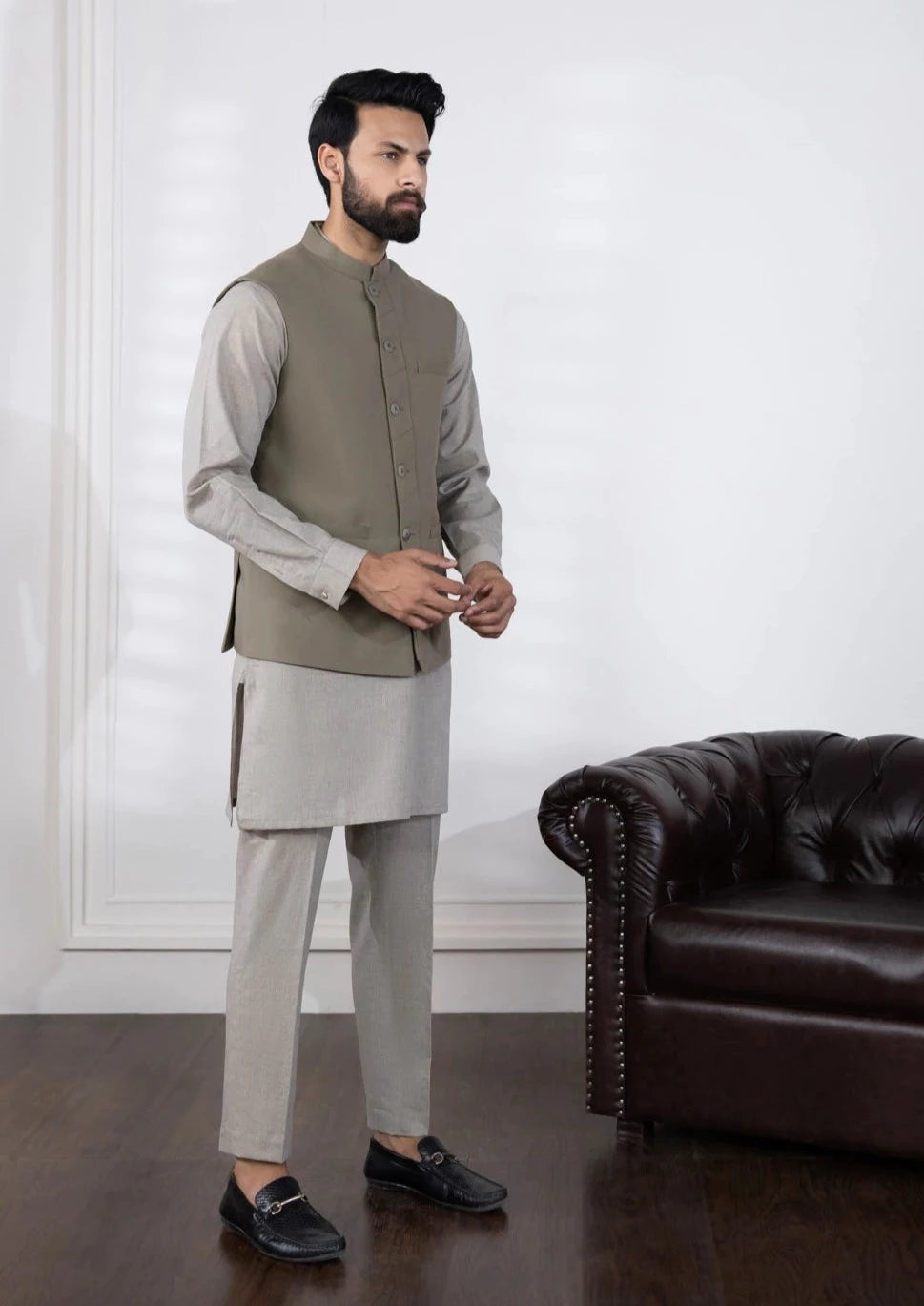 Olive - Men's Waistcoat