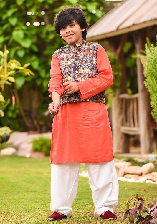 Coral Khaddar 3-Piece Kurta Shalwar