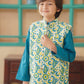 Teal Green - Boy's Kameez, Shalwar & Waistcoat