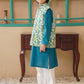 Teal Green - Boy's Kameez, Shalwar & Waistcoat