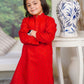 Red Cotton 2-Piece Kurta Shalwar