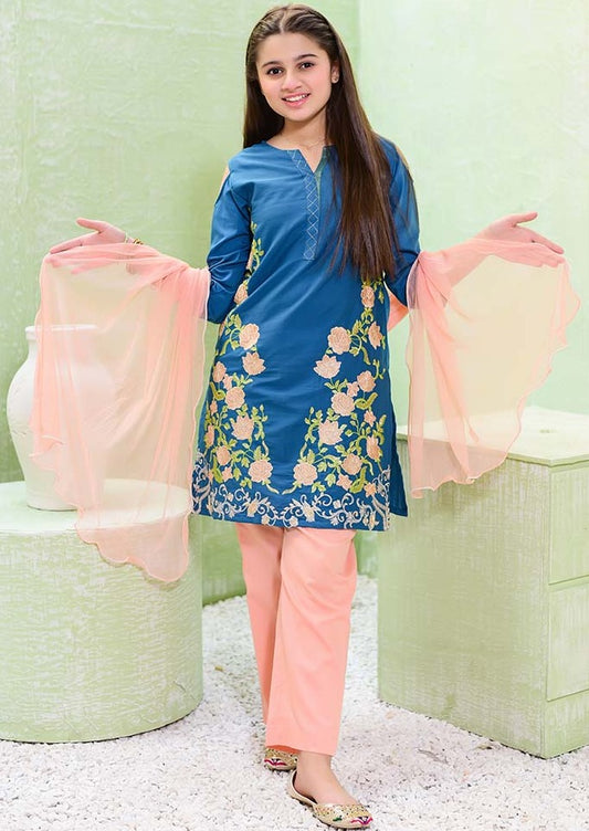 Teal Blue - Girl's Dress