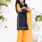 Navy & Mustard - Girl's Dress