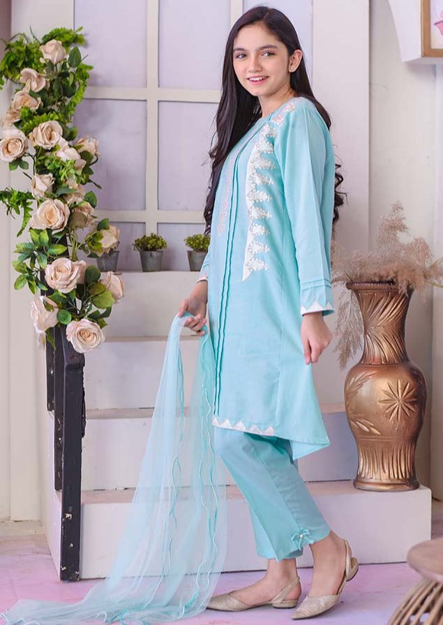 Mint Cotton - Girl's Dress
