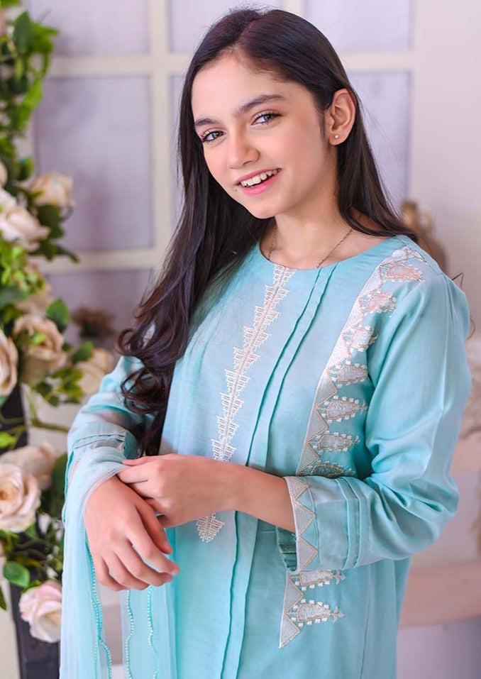 Mint Cotton - Girl's Dress