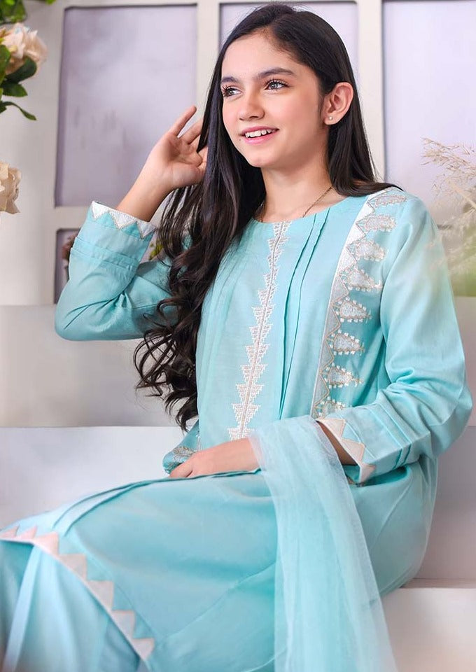 Mint Cotton - Girl's Dress