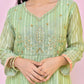 Green & Peach - Girl's Dress