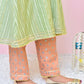 Green & Peach - Girl's Dress