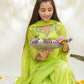 Lime Green - Girl's Gharara Dress