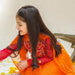 Orange & Red - Girl's Dress