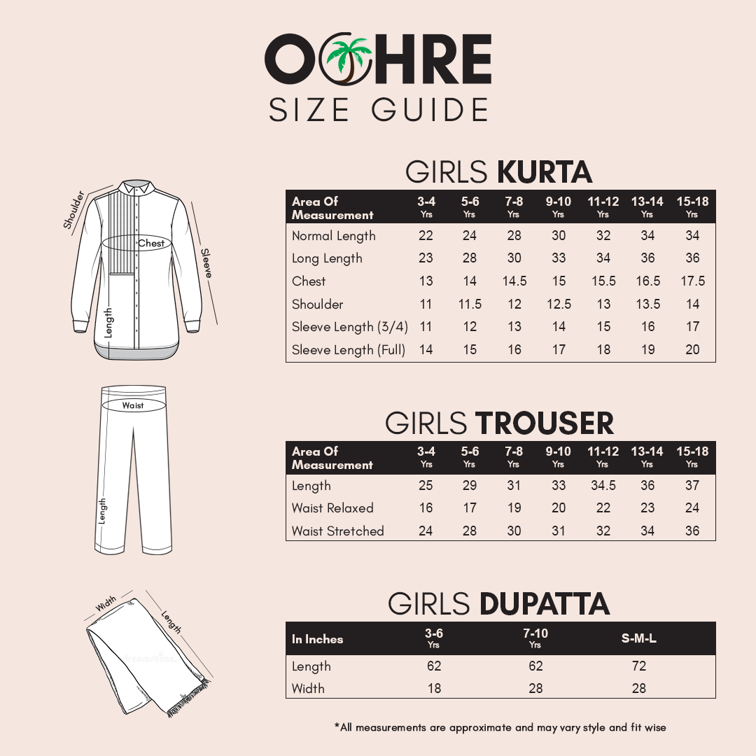 Lime green - Girl's Gharara Dress