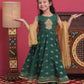 Bottle Green & Gold- Girl's Dress