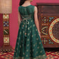Bottle Green & Gold- Girl's Dress