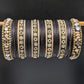 Bangles Large Set : Matt Black & Golden