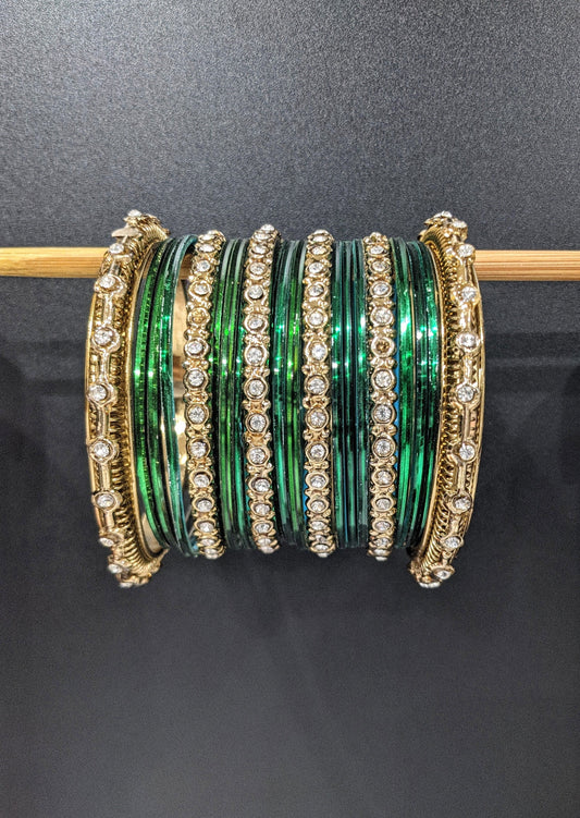 Golden & Green : Bangles Set