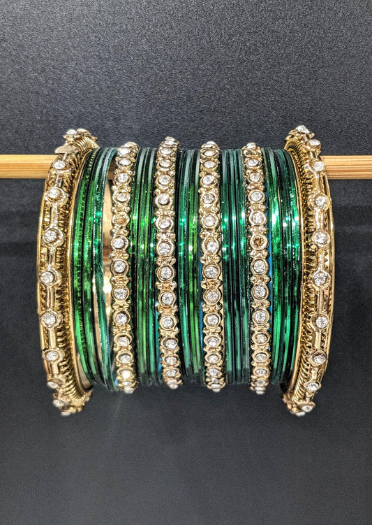 Golden & Green : Bangles Set