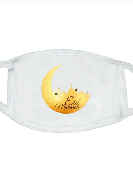 White Face Mask - Eid Mubarak