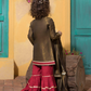 Olive - Girl's Gharara Dress
