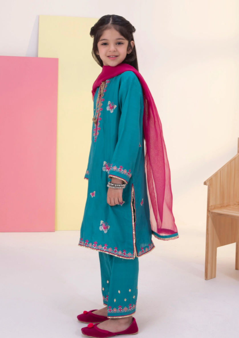 Teal - Girl's Dress