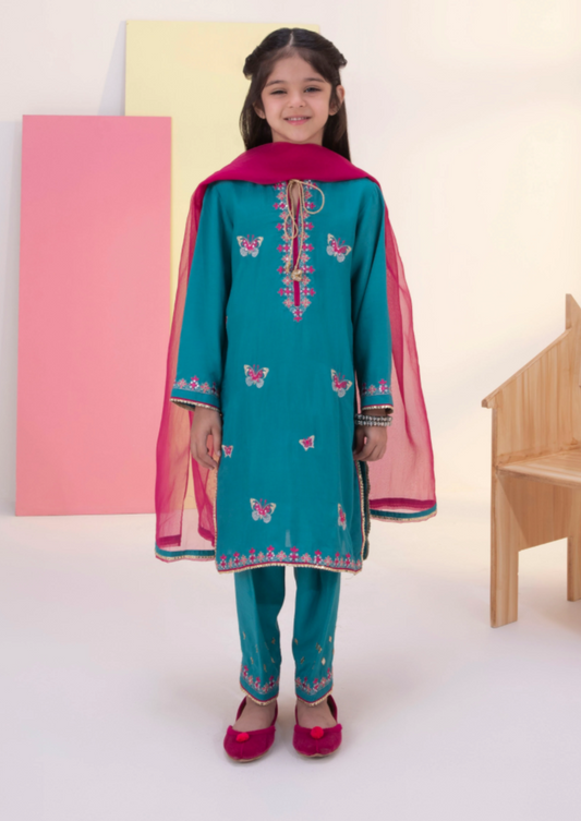 Teal - Girl's Dress