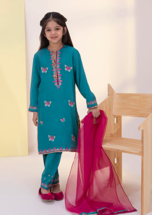 Teal - Girl's Dress