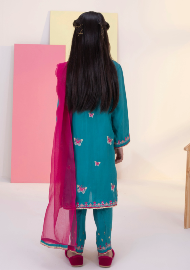 Teal - Girl's Dress