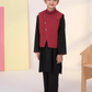 Boys Embroidered Kurta Shalwar and waistcoat :Black