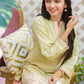 Green & Peach - Girl's Gharara Dress