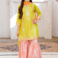 Lime Green - Girl's Gharara Dress