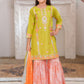 Lime Green - Girl's Gharara Dress