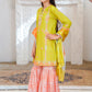 Lime Green - Girl's Gharara Dress