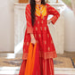 Red & Orange - Girl's Gharara Dress