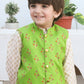 Gold & Parrot Green -  Boy's Kameez, Shalwar & Waistcoat