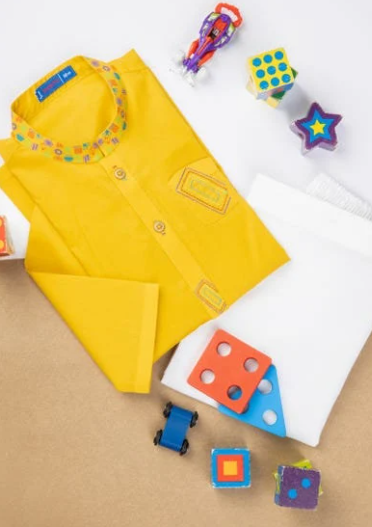 Yellow - Infant Boy Kurta Shalwar